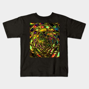 "Butterfly In Time Warp" abstract art products Kids T-Shirt